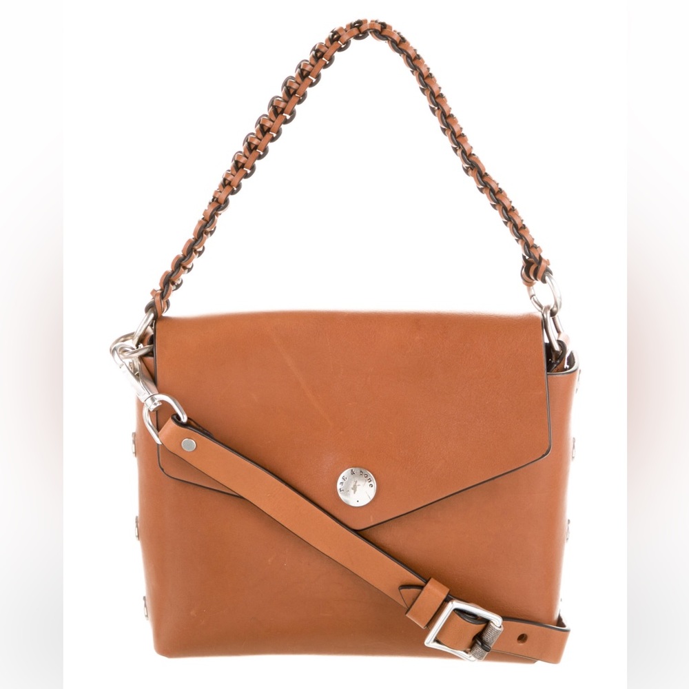 Rag & Bone Shoulder Brown Leather Hand Bag Purse Authentic - Picture 7 of 7